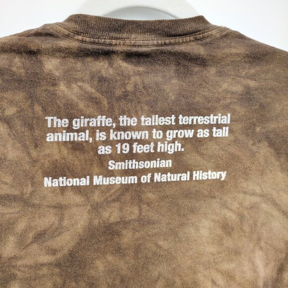 The Mountain Men Medium Giraffe Chewing T Shirt All Over Print Graphic Tee Brown - Picture 4 of 8